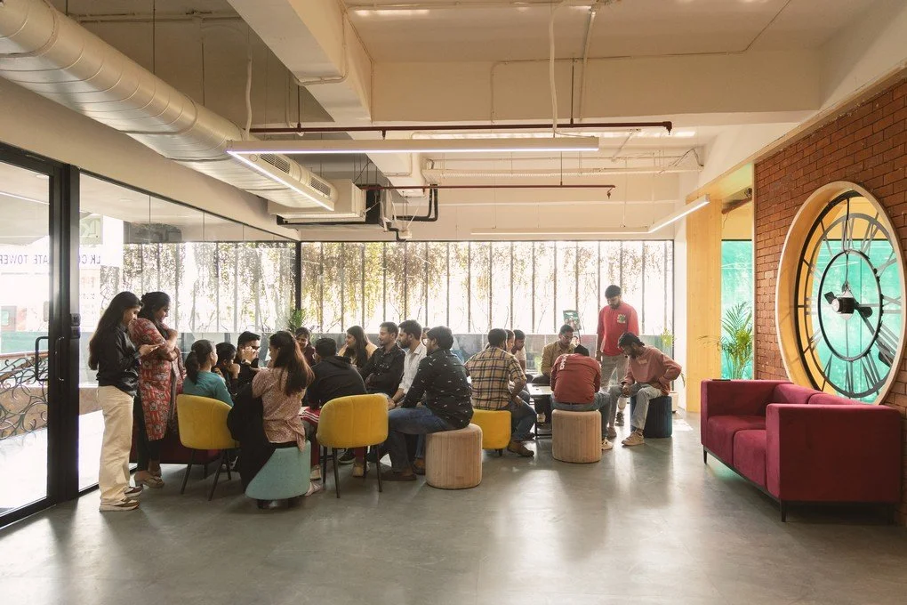 Community gathering at Kursi Cowork, Dumartarai